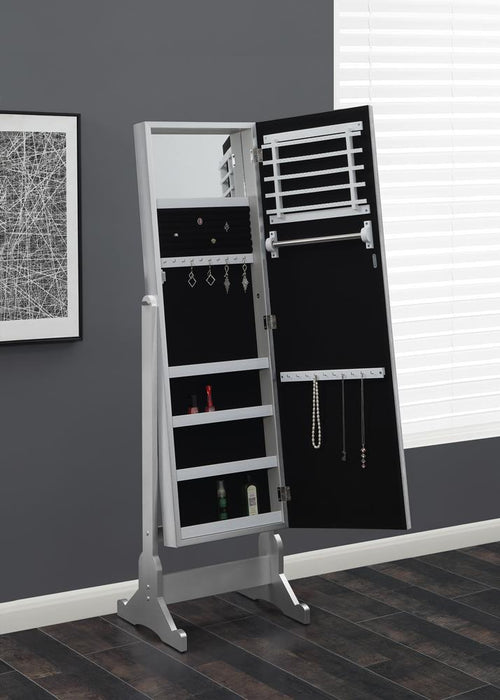 Moore Jewelry Cheval Mirror Silver - Orbit Furniture (Richmond,BC)
