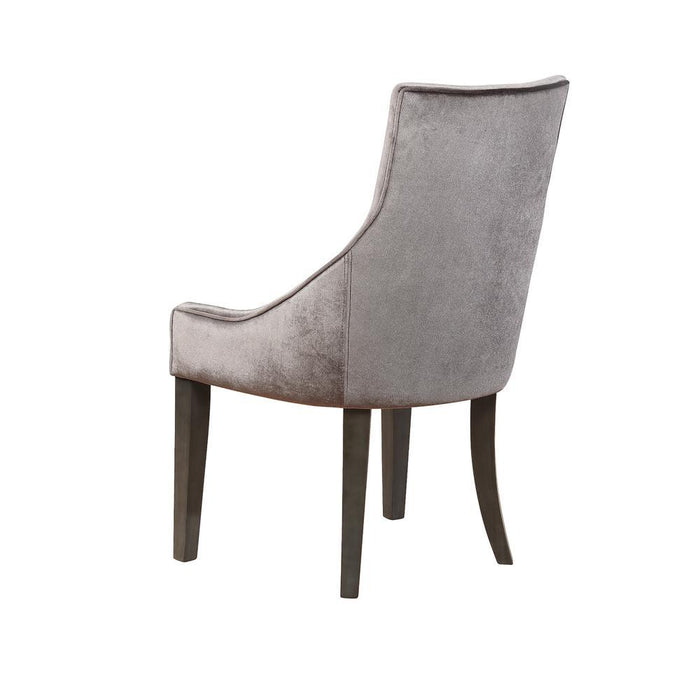 Phelps Upholstered Demi Wing Chairs Grey (Set of 2) - Orbit Furniture (Richmond,BC)