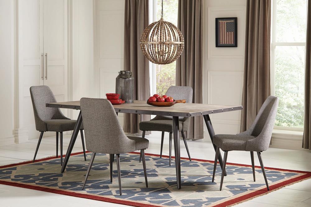 Alan Upholstered Dining Chairs Grey (Set of 2) - Orbit Furniture (Richmond,BC)