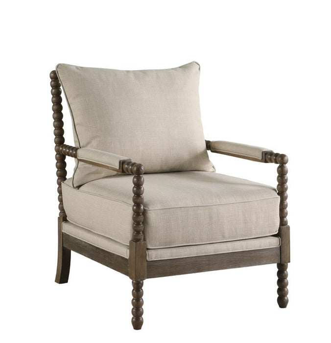 Blanchett Cushion Back Accent Chair Beige and Natural - Orbit Furniture (Richmond,BC)