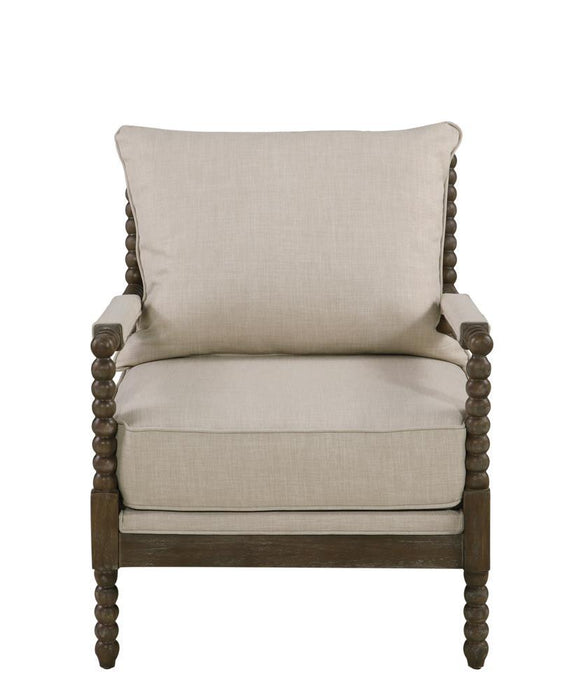 Blanchett Cushion Back Accent Chair Beige and Natural - Orbit Furniture (Richmond,BC)