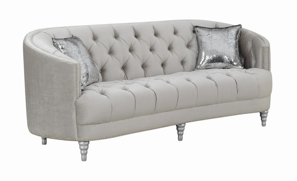 Avonlea Sloped Arm Tufted Sofa Grey - Orbit Furniture (Richmond,BC)