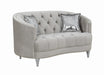 Avonlea Sloped Arm Tufted Loveseat Grey - Orbit Furniture (Richmond,BC)