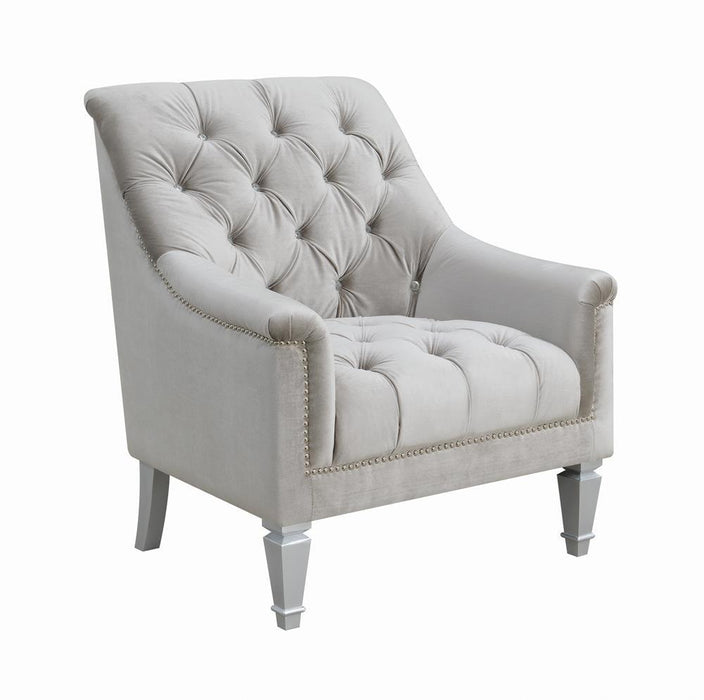 Avonlea Sloped Arm Tufted Chair Grey - Orbit Furniture (Richmond,BC)