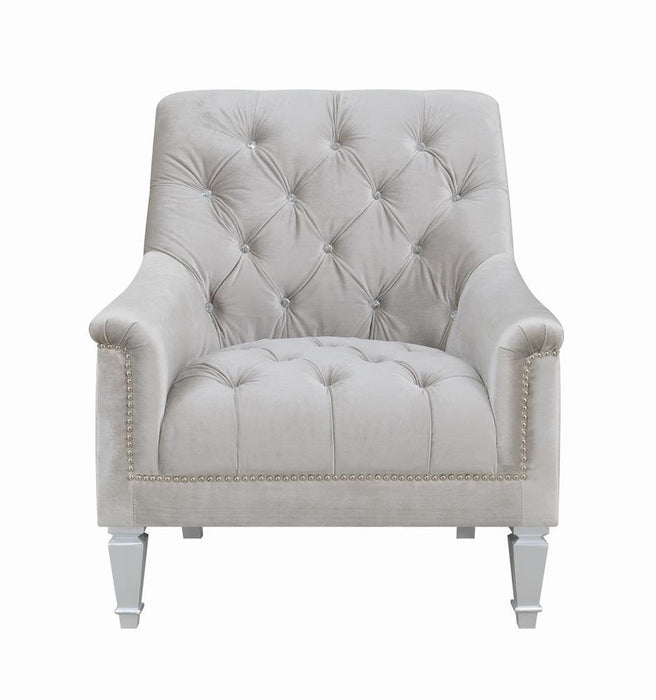 Avonlea Sloped Arm Tufted Chair Grey - Orbit Furniture (Richmond,BC)