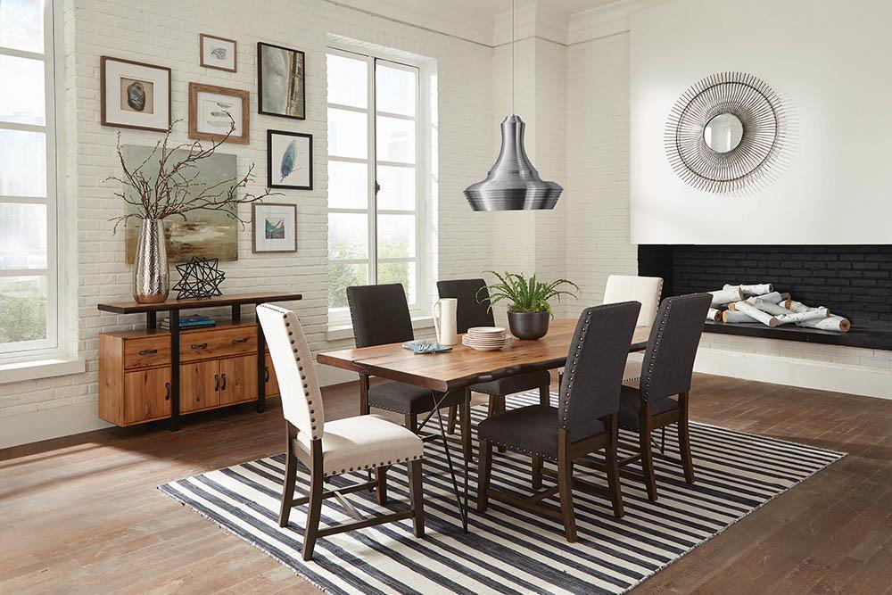 Twain Upholstered Side Chairs Beige (Set of 2) - Orbit Furniture (Richmond,BC)
