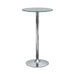 Abiline Glass Top Round Bar Table Chrome - Orbit Furniture (Richmond,BC)