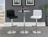 Lenny Adjustable Bar Stools Chrome and White (Set of 2) - Orbit Furniture (Richmond,BC)