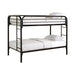 Morgan Twin Over Twin Bunk Bed Black & White - Orbit Furniture (Richmond,BC)