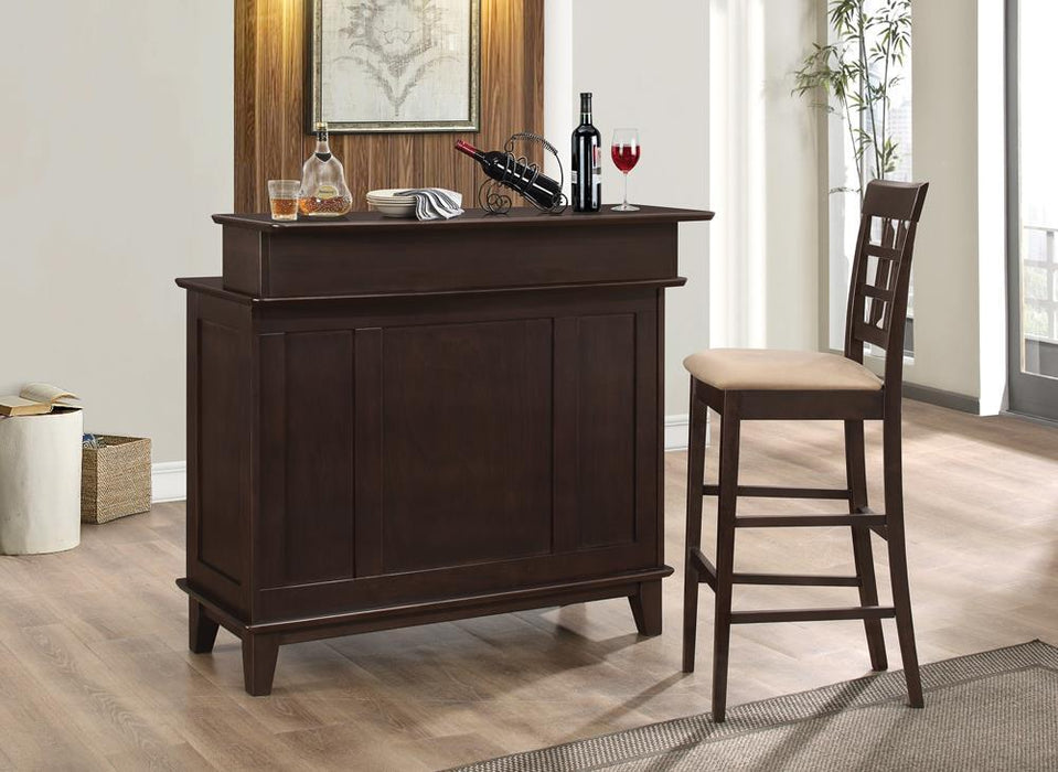 Gabriel Upholstered Counter Height Stools Cappuccino and Beige (Set of 2) - Orbit Furniture (Richmond,BC)