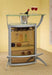 Dallas 2-shelf Home Bar Silver and Frosted Glass - Orbit Furniture (Richmond,BC)