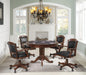 Turk 3-in-1 Round Pedestal Game Table Tobacco - Orbit Furniture (Richmond,BC)