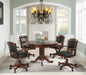 Turk 3-in-1 Round Pedestal Game Table Tobacco - Orbit Furniture (Richmond,BC)