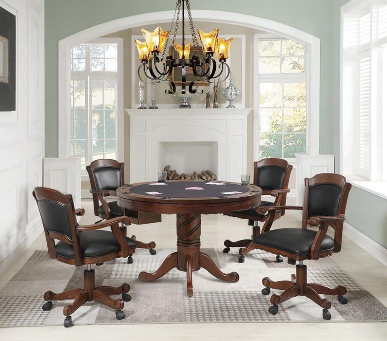 Turk Game Chair with Casters Black and Tobacco - Orbit Furniture (Richmond,BC)