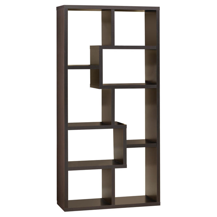 Theo 10-shelf Bookcase Cappuccino - Orbit Furniture (Richmond,BC)