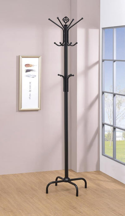 Collier 12-hook Coat Rack Black - Orbit Furniture (Richmond,BC)