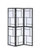 Damis 3-panel Folding Floor Screen Black and White - Orbit Furniture (Richmond,BC)