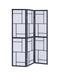 Damis 3-panel Folding Floor Screen Black and White - Orbit Furniture (Richmond,BC)