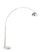 Krester Arched Floor Lamp Brushed Steel and Chrome - Orbit Furniture (Richmond,BC)