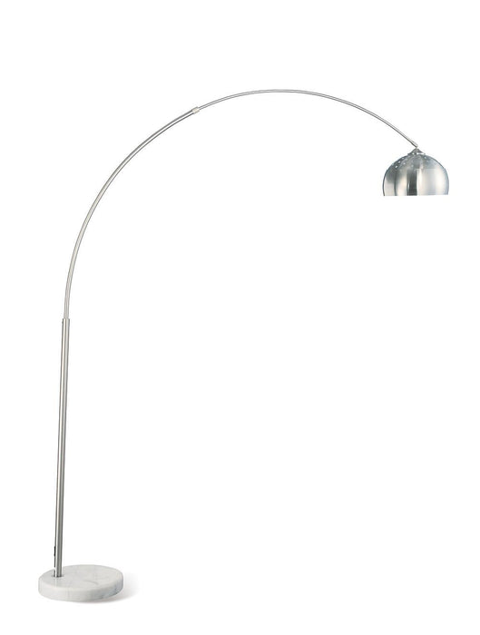 Krester Arched Floor Lamp Brushed Steel and Chrome - Orbit Furniture (Richmond,BC)