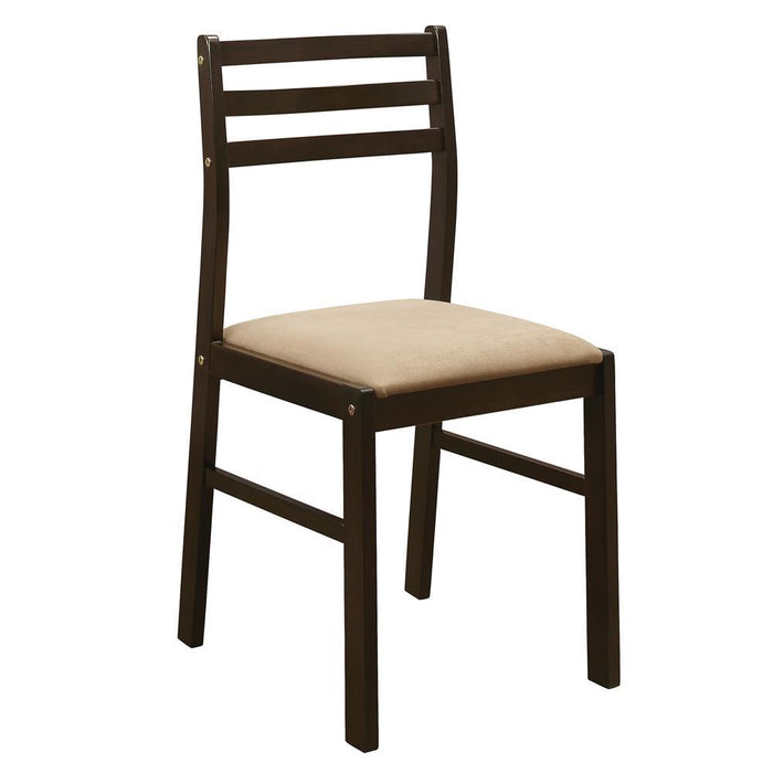 Bucknell 3-piece Dining Set with Drop Leaf Cappuccino and Tan - Orbit Furniture (Richmond,BC)