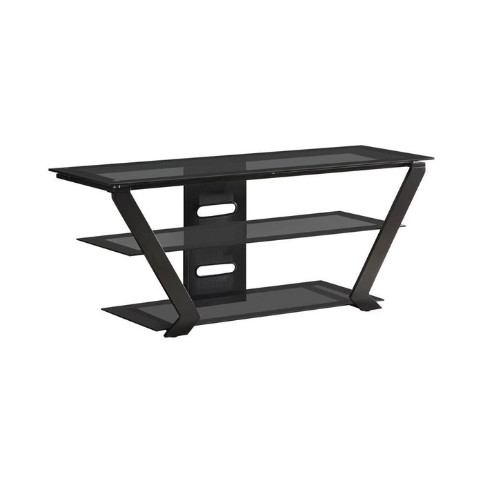 Donlyn 2-tier TV Console Black - Orbit Furniture (Richmond,BC)