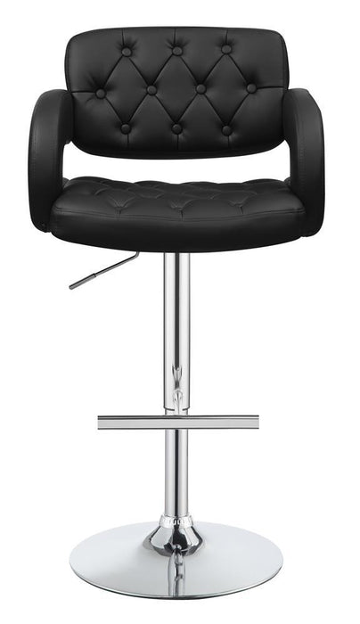 Brandi Adjustable Bar Stool Black and Chrome - Orbit Furniture (Richmond,BC)
