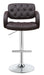 Brandi Adjustable Bar Stool Chrome and Brown - Orbit Furniture (Richmond,BC)