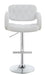 Brandi Adjustable Bar Stool Chrome and White - Orbit Furniture (Richmond,BC)