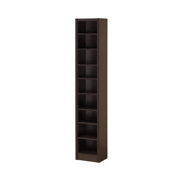 Eliam Rectangular Bookcase with 2 Fixed Shelves Cappuccino - Orbit Furniture (Richmond,BC)