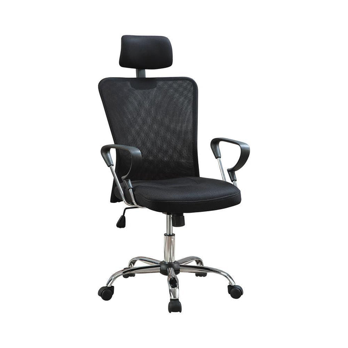Stark Mesh Back Office Chair Black and Chrome - Orbit Furniture (Richmond,BC)