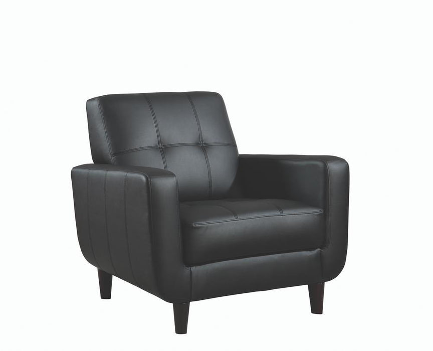 Aaron Padded Seat Accent Chair Black - Orbit Furniture (Richmond,BC)