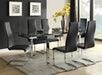 Montclair High Back Dining Chairs Black and Chrome (Set of 4) - Orbit Furniture (Richmond,BC)