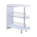 Adolfo 3-tier Bar Table Glossy White and Clear - Orbit Furniture (Richmond,BC)