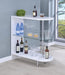 Adolfo 3-tier Bar Table Glossy White and Clear - Orbit Furniture (Richmond,BC)