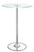 Thea LED Bar Table Chrome and Clear - Orbit Furniture (Richmond,BC)