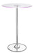 Thea LED Bar Table Chrome and Clear - Orbit Furniture (Richmond,BC)