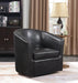 Turner Upholstery Sloped Arm Accent Swivel Chair Dark Brown - Orbit Furniture (Richmond,BC)