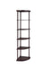Bonwick 5-shelf Corner Bookshelf Cappuccino - Orbit Furniture (Richmond,BC)