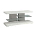Cogswell 2-shelf TV Console Glossy White - Orbit Furniture (Richmond,BC)