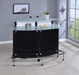 Keystone Glass Top Bar Unit Black - Orbit Furniture (Richmond,BC)