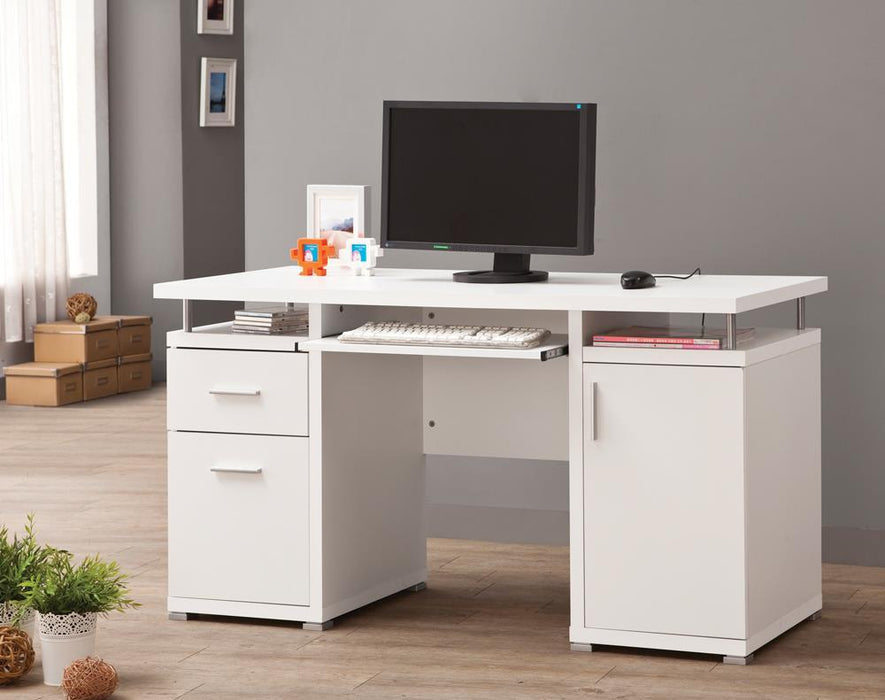 Tracy 2-drawer Computer Desk White - Orbit Furniture (Richmond,BC)