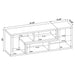 Velma Convertible TV Console and Bookcase White - Orbit Furniture (Richmond,BC)