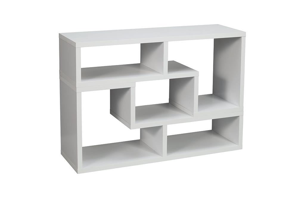 Velma Convertible TV Console and Bookcase White - Orbit Furniture (Richmond,BC)