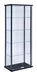 Delphinium 5-shelf Glass Curio Cabinet Black and Clear - Orbit Furniture (Richmond,BC)