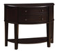 Diane 2-drawer Demilune Shape Console Table Cappuccino - Orbit Furniture (Richmond,BC)
