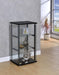 Cyclamen 3-shelf Glass Curio Cabinet Black and Clear - Orbit Furniture (Richmond,BC)