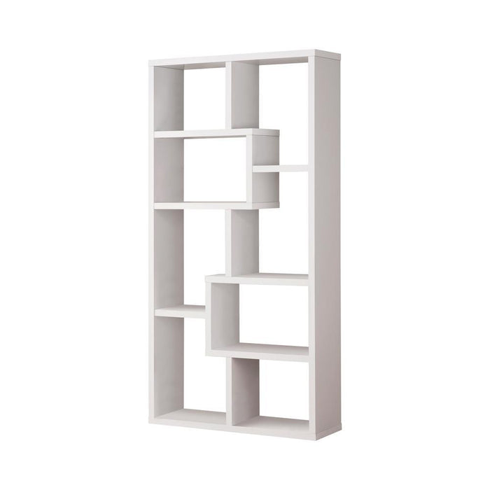 Theo 10-shelf Bookcase White - Orbit Furniture (Richmond,BC)