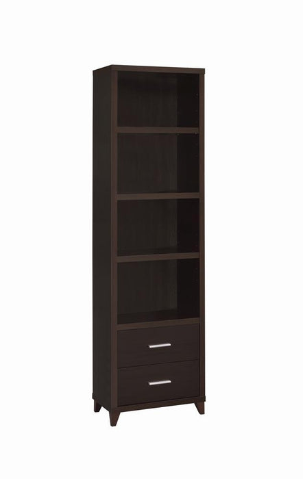 Lewes 2-drawer Media Tower Cappuccino - Orbit Furniture (Richmond,BC)