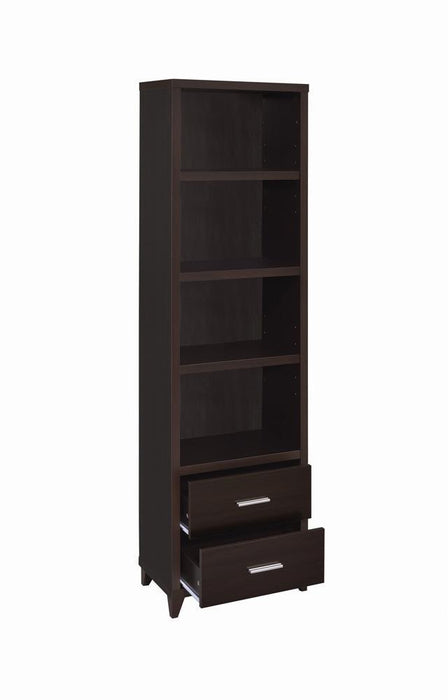 Lewes 2-drawer Media Tower Cappuccino - Orbit Furniture (Richmond,BC)